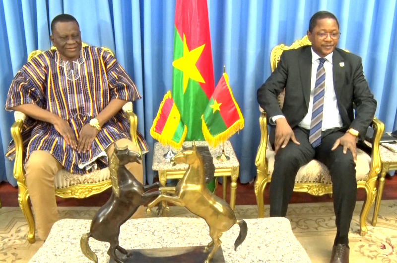 Ghana's Ambassador to Burkina FasoBoniface Gambila ADAGBILA and Karamoko Jean Marie TRAORE