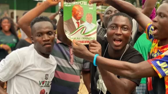 Joseph Boakai supporters came out on the street of Monrovia earlier convinced that he had won