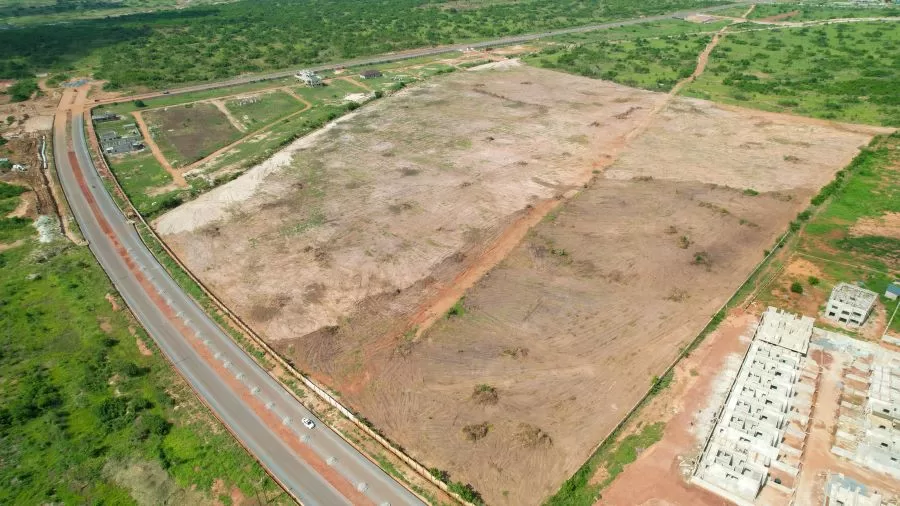 Ongoing infrastrure works - A section of the 1,200-acre Regimanuel Satellite City near East Legon Hills