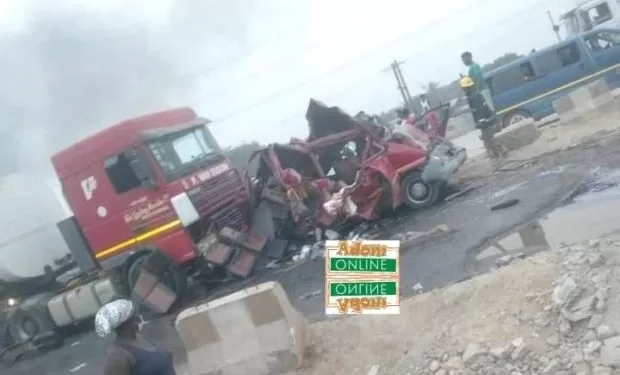 Accident: 7 dead as tanker runs over trotro at Amasaman