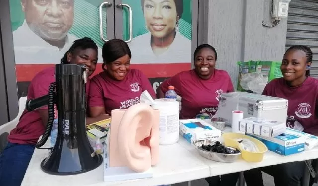 Dr Grace Ayensu-Danquah's team screening patients
