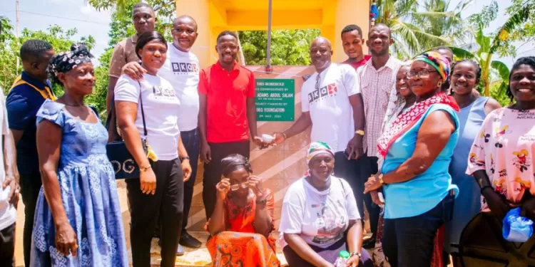 BKQ Foundation gifts mechanized borehole to Antobiase residents